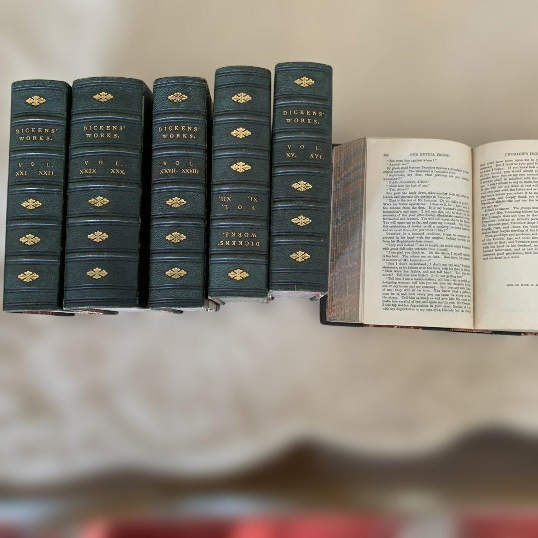DICKENS' 全１５冊セッ革装丁 チャップマンアンドホール1880年出版