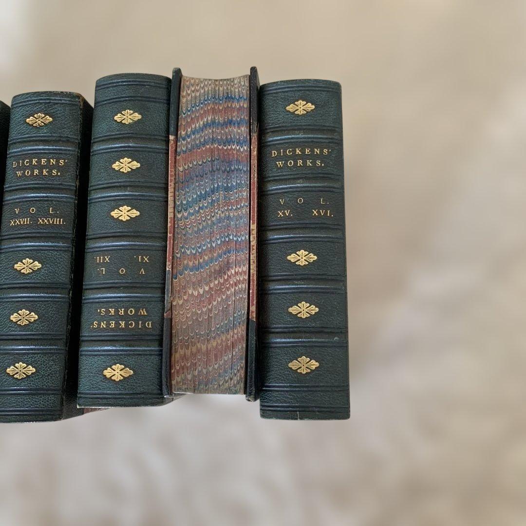 DICKENS' 全１５冊セッ革装丁 チャップマンアンドホール1880年出版