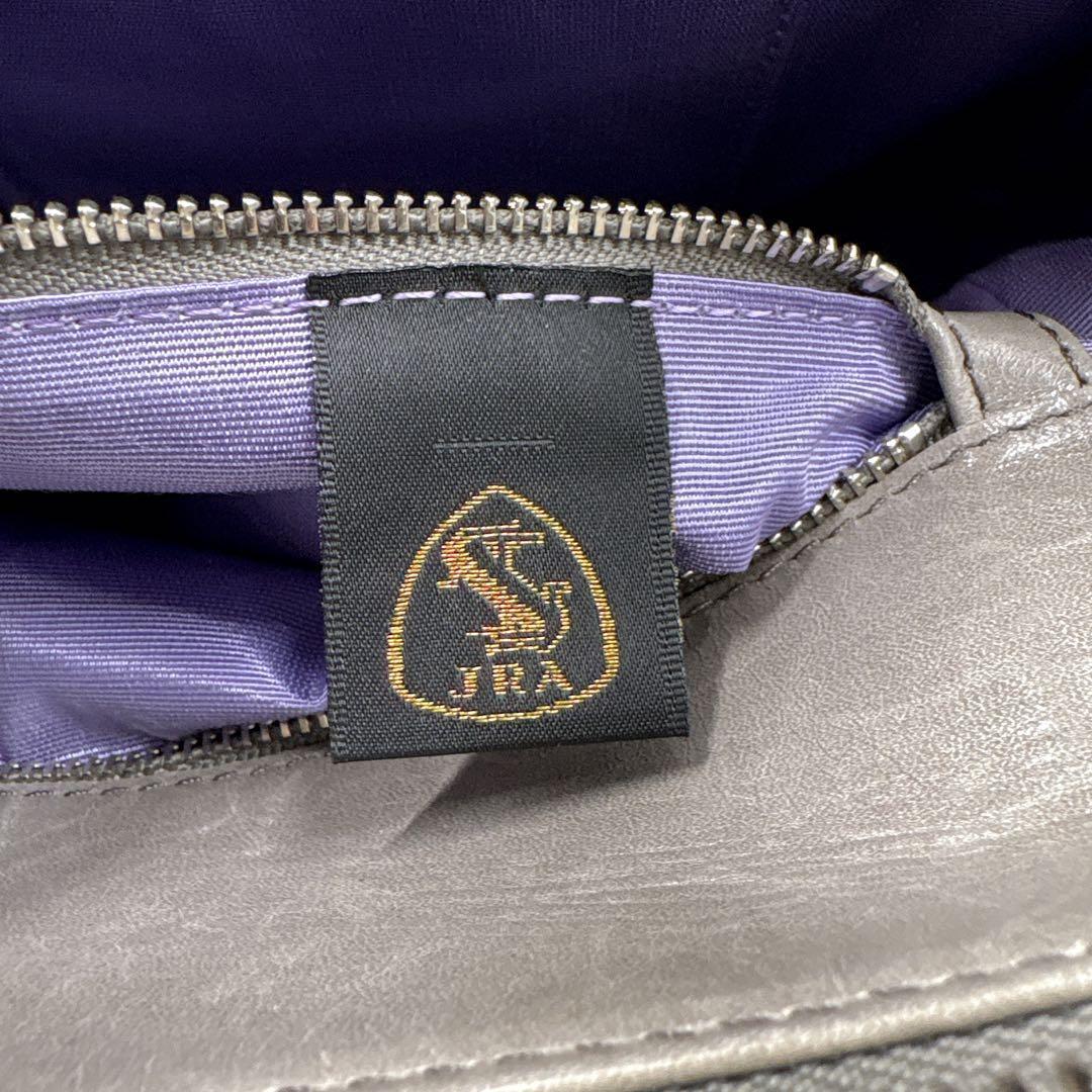 希少色 美品 JRA　ハンドバッグ クロコダイル 本革 レザーセンター取り 鰐