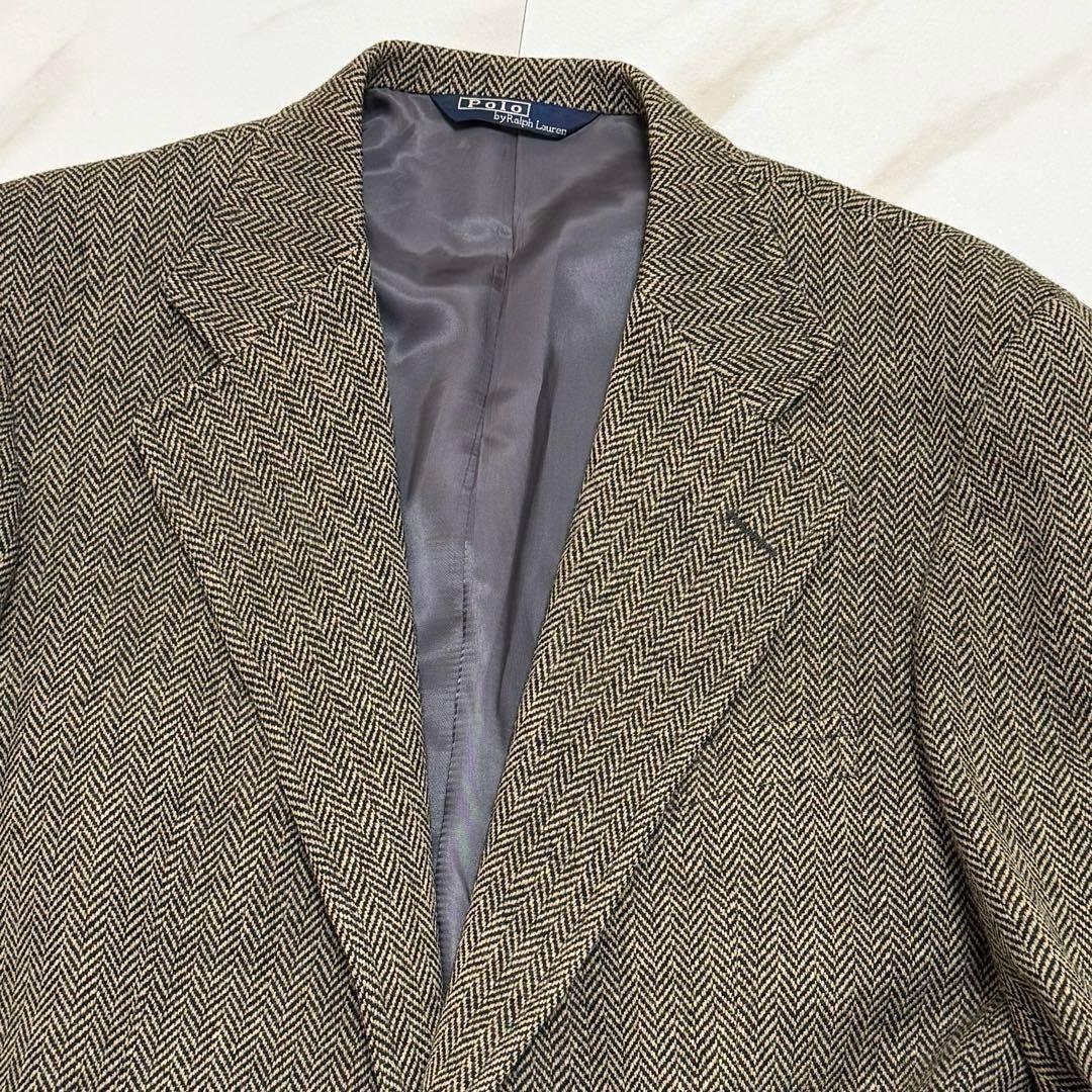 美品✨ポロ ラルフローレン テーラードジャケット ヘリンボーン L