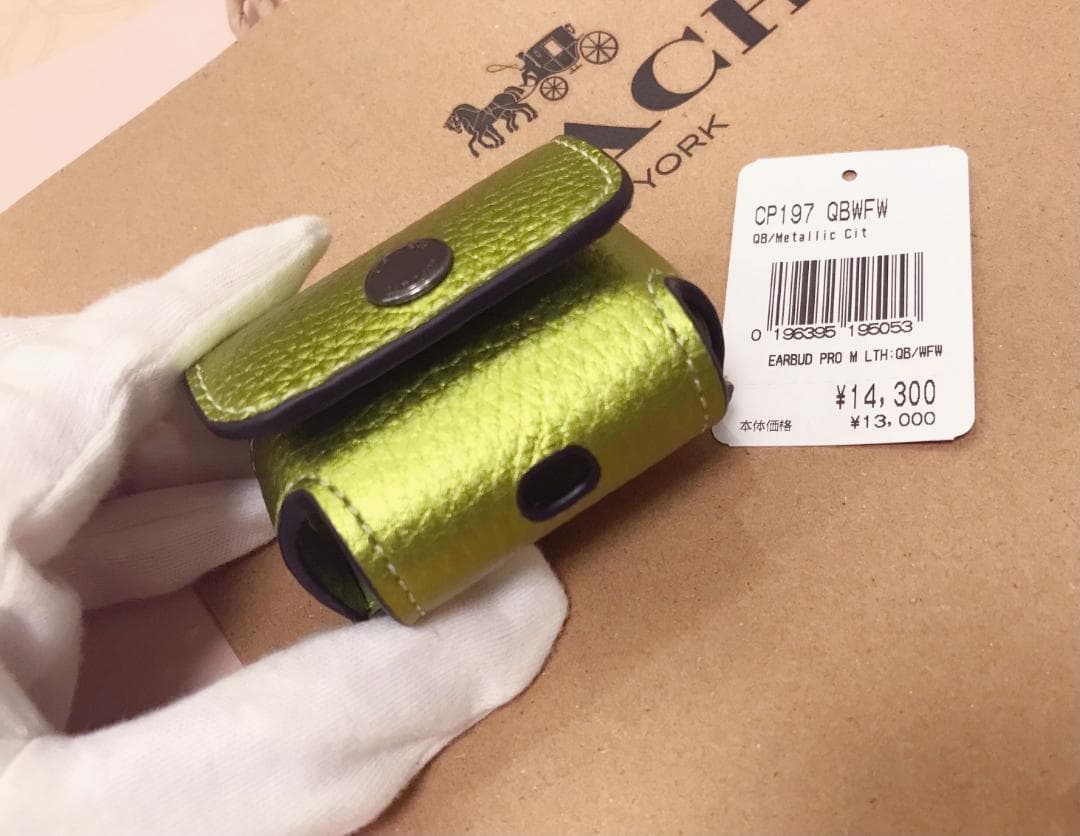 レア色！新品 coach ラージ ワイヤレス イヤーバッド プロ ケース
