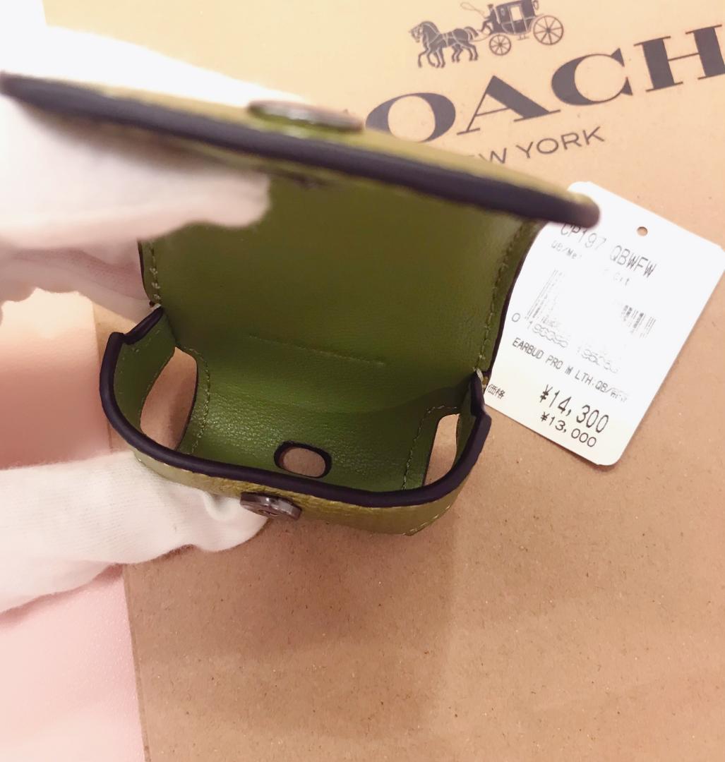 レア色！新品 coach ラージ ワイヤレス イヤーバッド プロ ケース