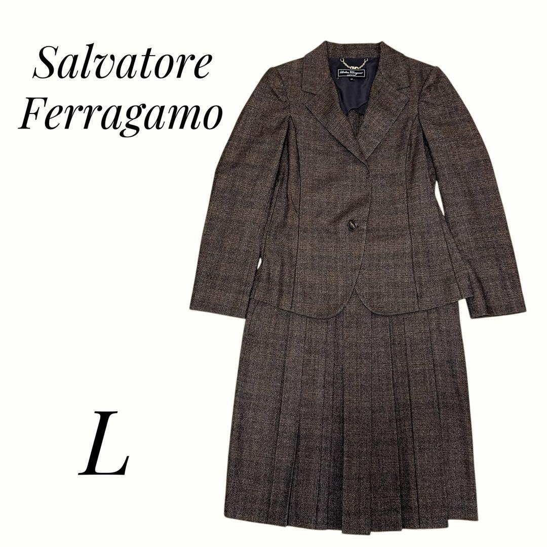 【美品】Ferragamoフェラガモ カシミアスーツセット イタリア製 上質 冬