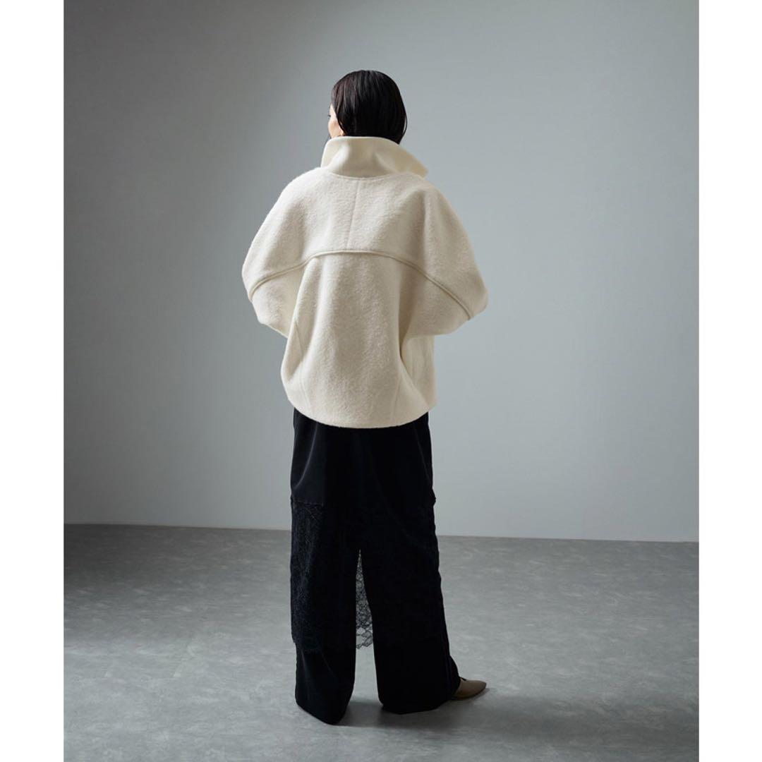 SALON adam et rope' ライトウェーブニットジップブルゾン