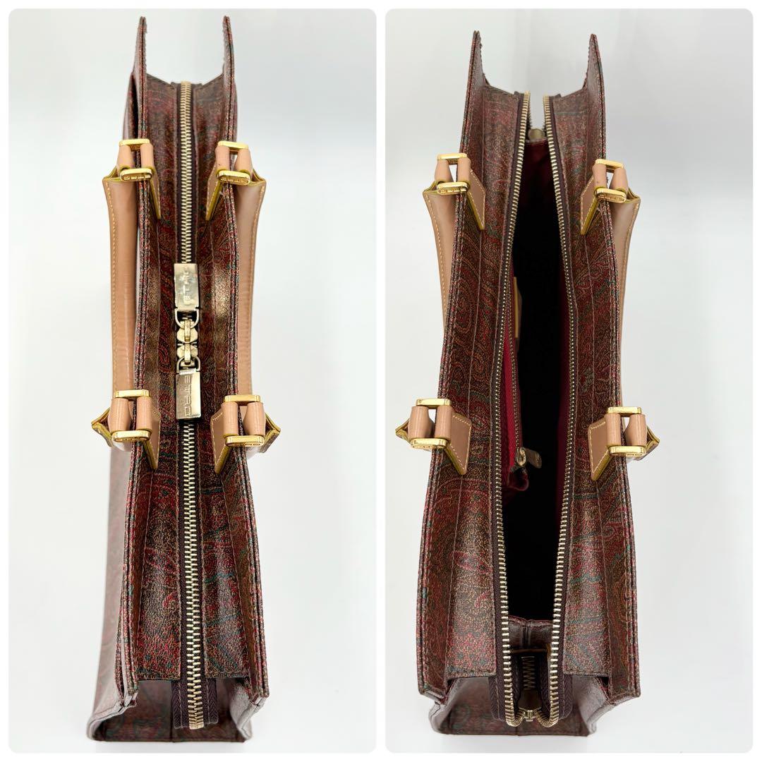 【外観超美品】ETRO エトロ ビジネスバッグ A4可 ペイズリー柄 トート
