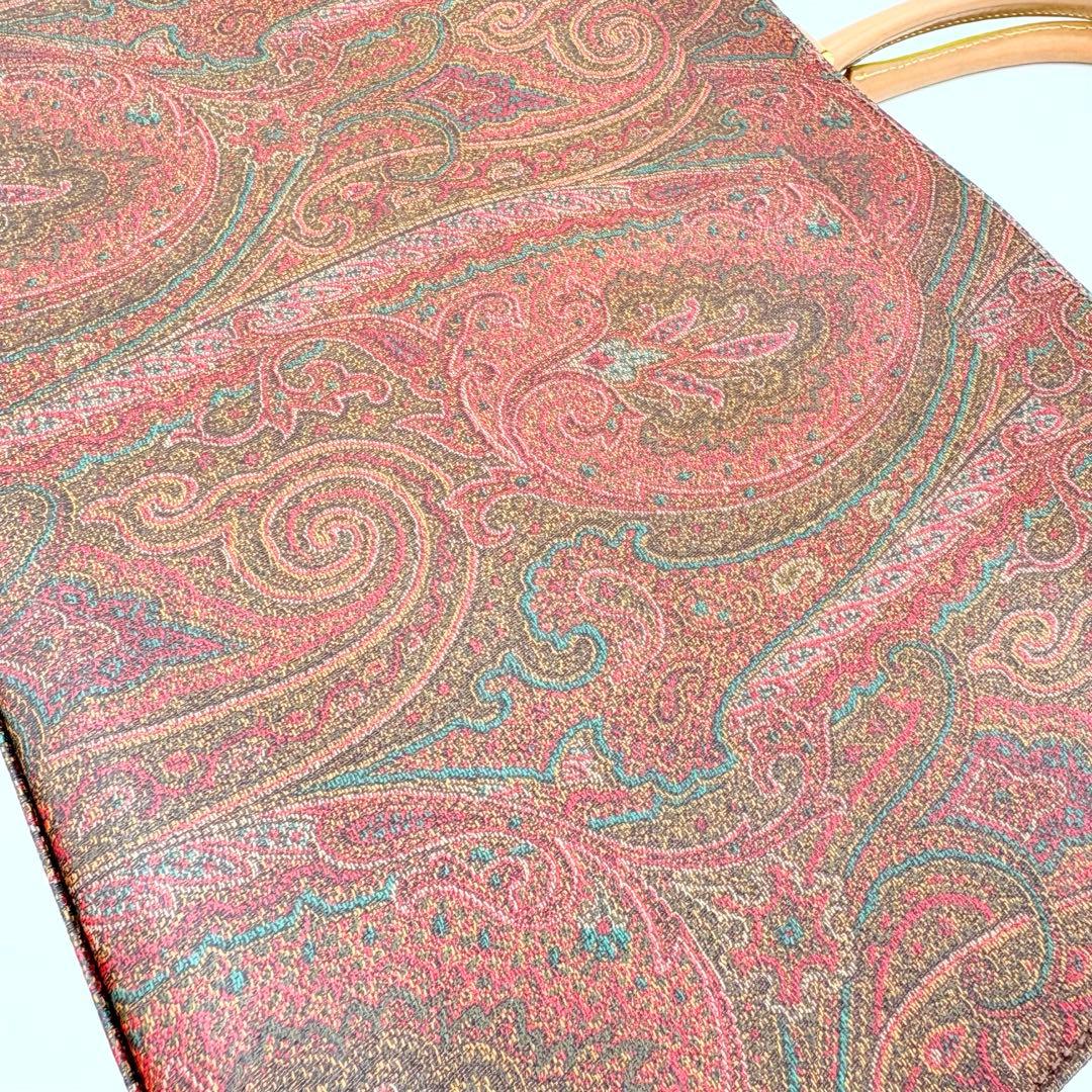 【外観超美品】ETRO エトロ ビジネスバッグ A4可 ペイズリー柄 トート