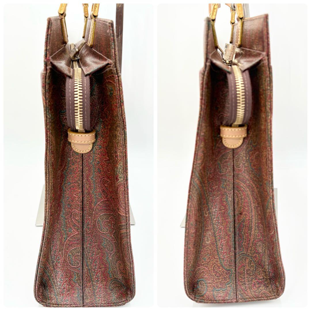 【外観超美品】ETRO エトロ ビジネスバッグ A4可 ペイズリー柄 トート