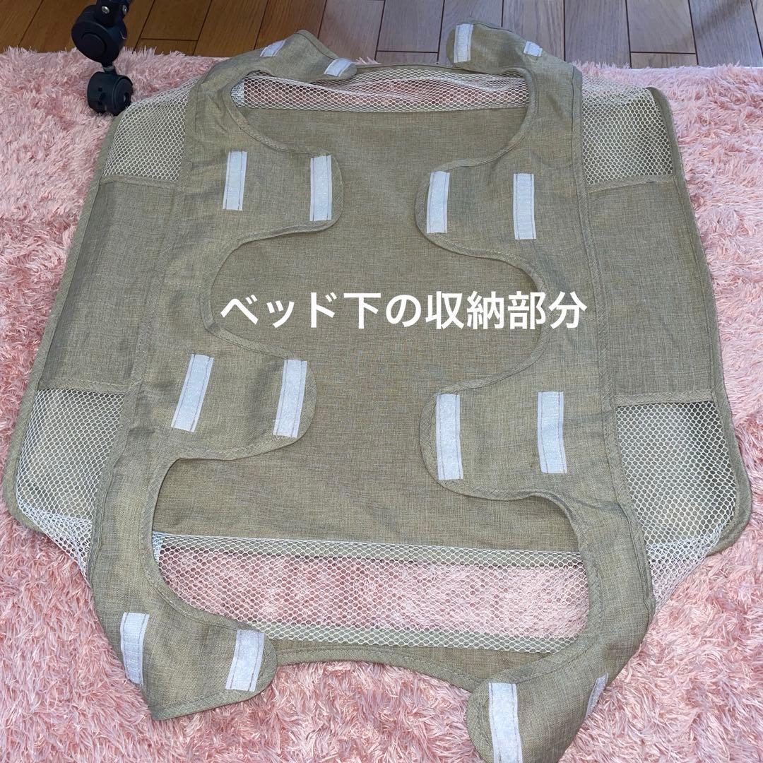 Baby bedベビーベッド☆コンパクト☆キャスター付き☆里帰り☆送料込