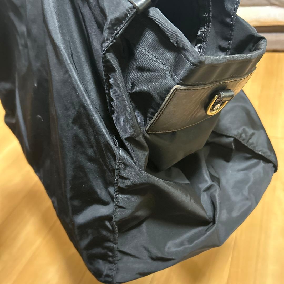 Felisiフェリージ ナイロン 特大ボストンバック ブラック 底板付き