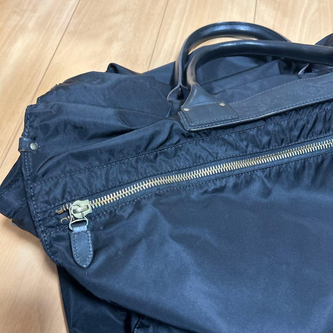 Felisiフェリージ ナイロン 特大ボストンバック ブラック 底板付き