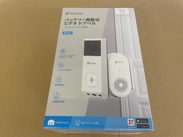 【新品未使用】EZVIZ EP3x ビデオドアベル 2K画質
