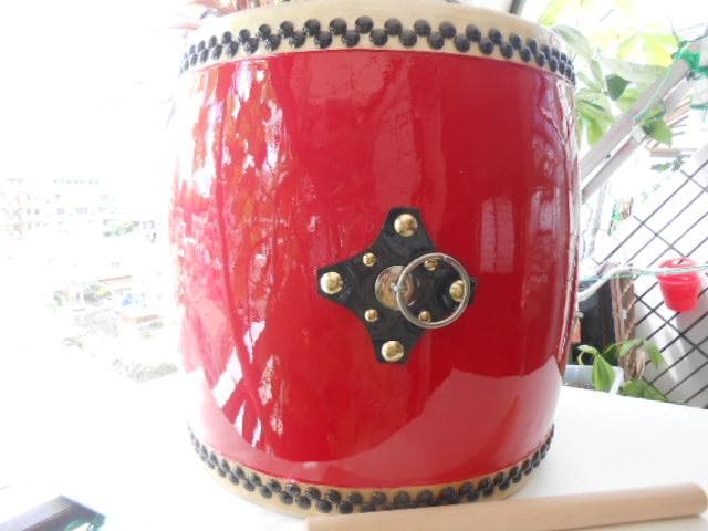 (送料無料)35.980円　N沖縄大太鼓44cm撥付き　エイサー必携