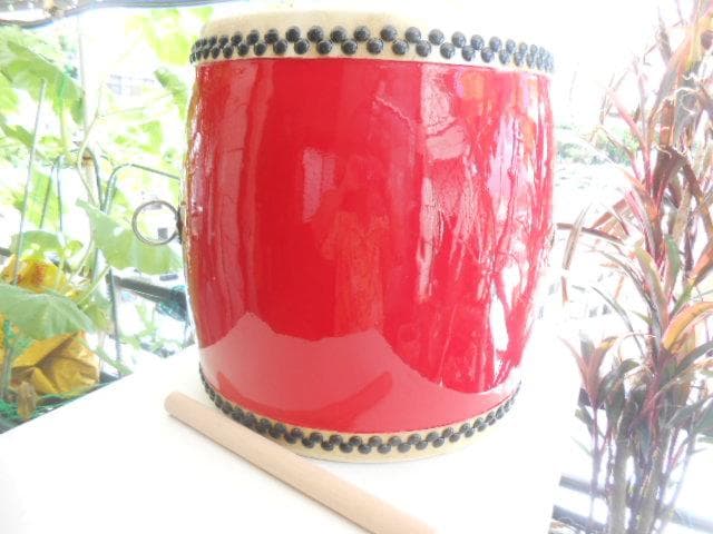 (送料無料)35.980円　N沖縄大太鼓44cm撥付き　エイサー必携