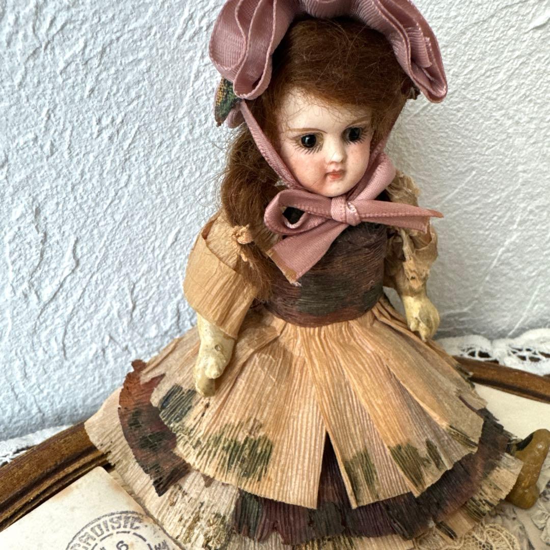 アンティークミニョネット　ビスクヘッドドール　フレンチミニョネット