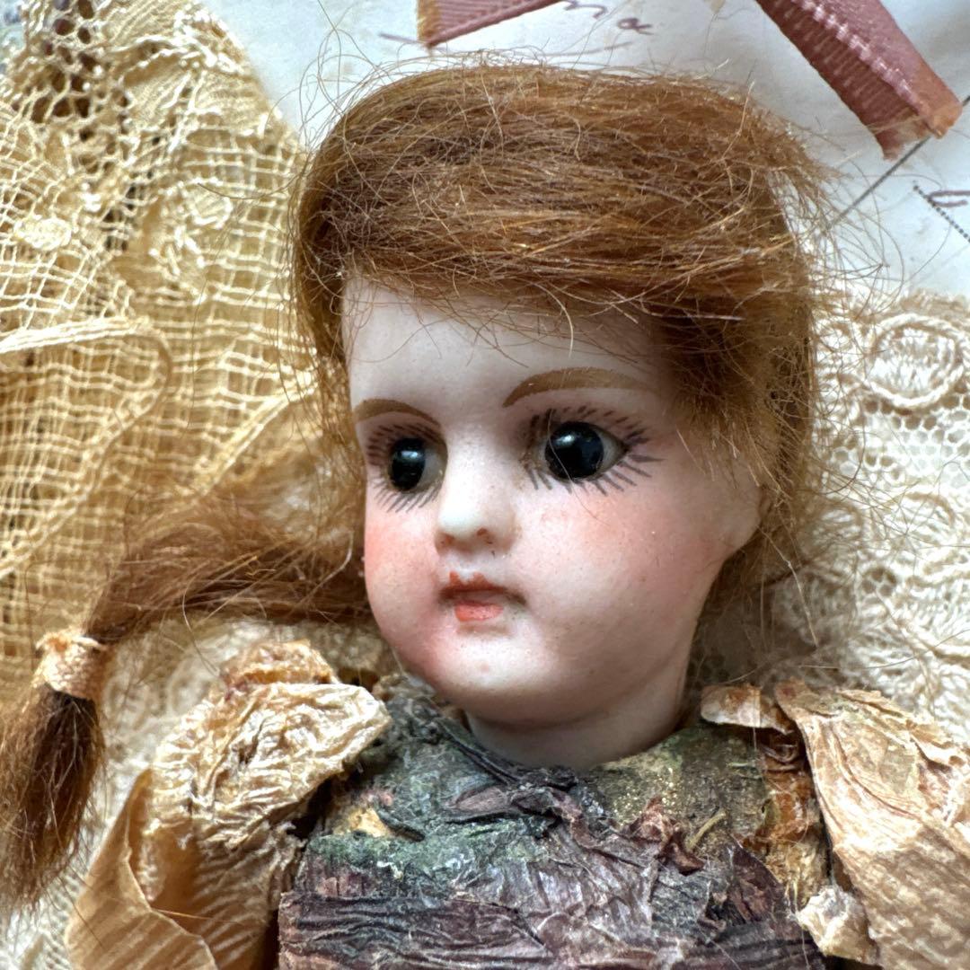 アンティークミニョネット　ビスクヘッドドール　フレンチミニョネット