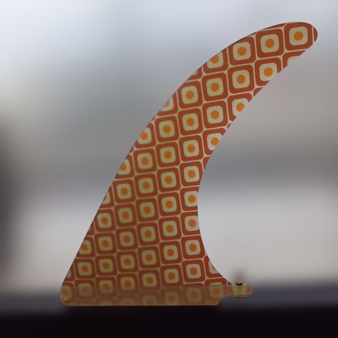 １０インチ アートグラス仕様　ロングボード　シングルフィン