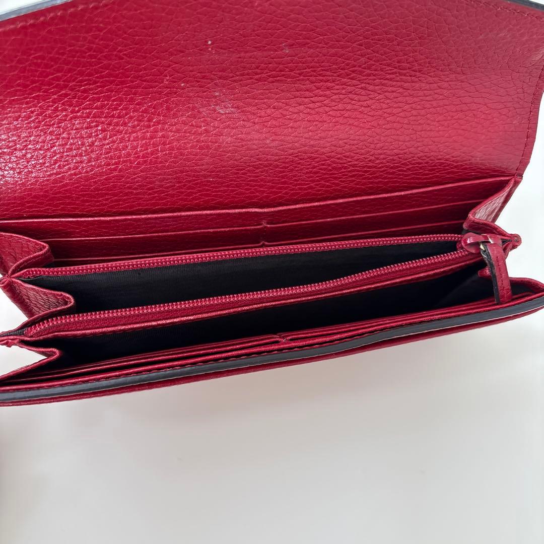 GUCCI バーガンディ GGロゴ 長財布