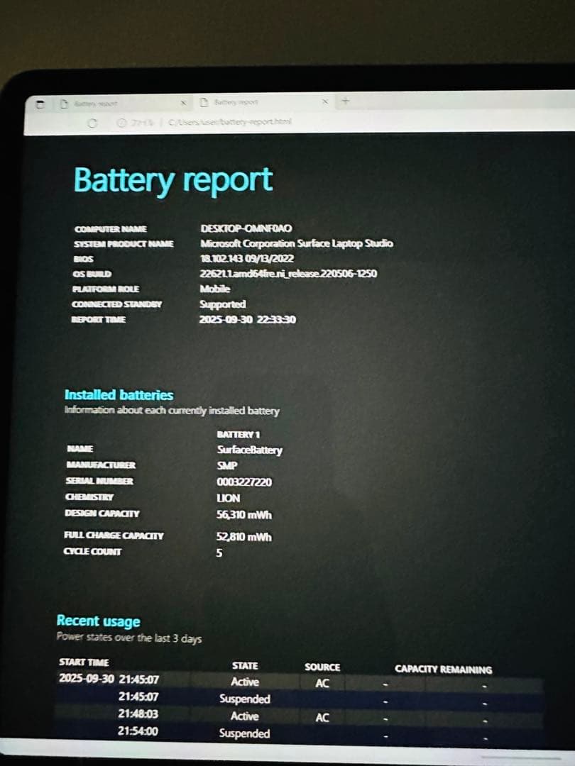 Windowsノート本体 Surface Laptop Studio i5/16GB/SSD256GB