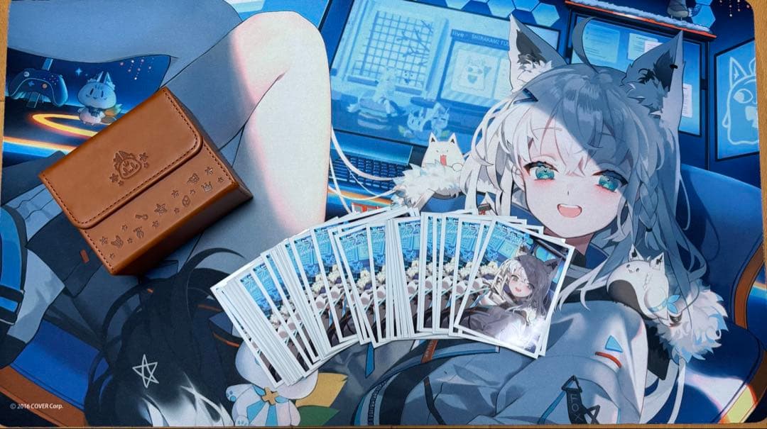 白上フブキ　4周年記念　ラバーマット　プレイマット　デッキケース スリーブ