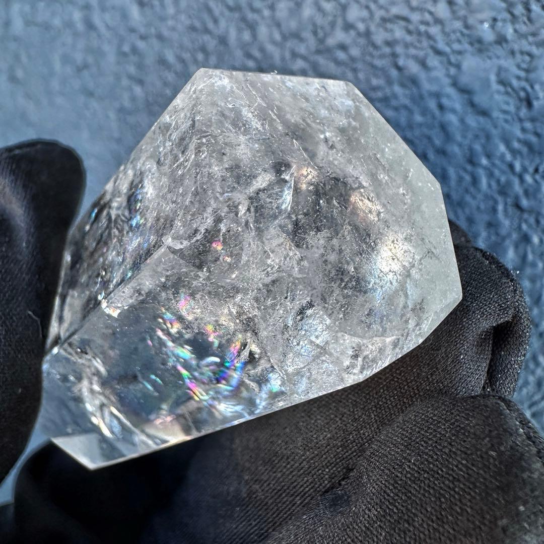 絶品❗アゼツライト☆レインボー☆ヒマラヤ水晶六角柱パワーストーン天然石A1302