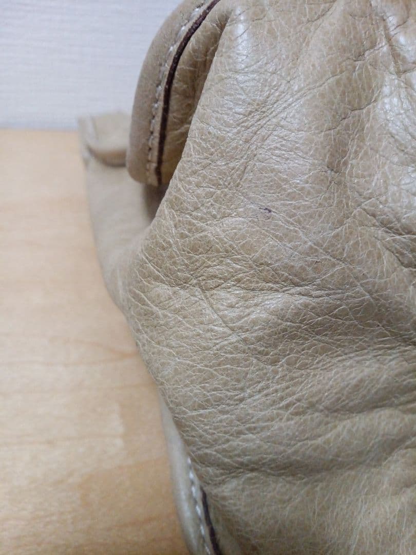 クロエベイレザー ベージュ レザー ハンドバッグ