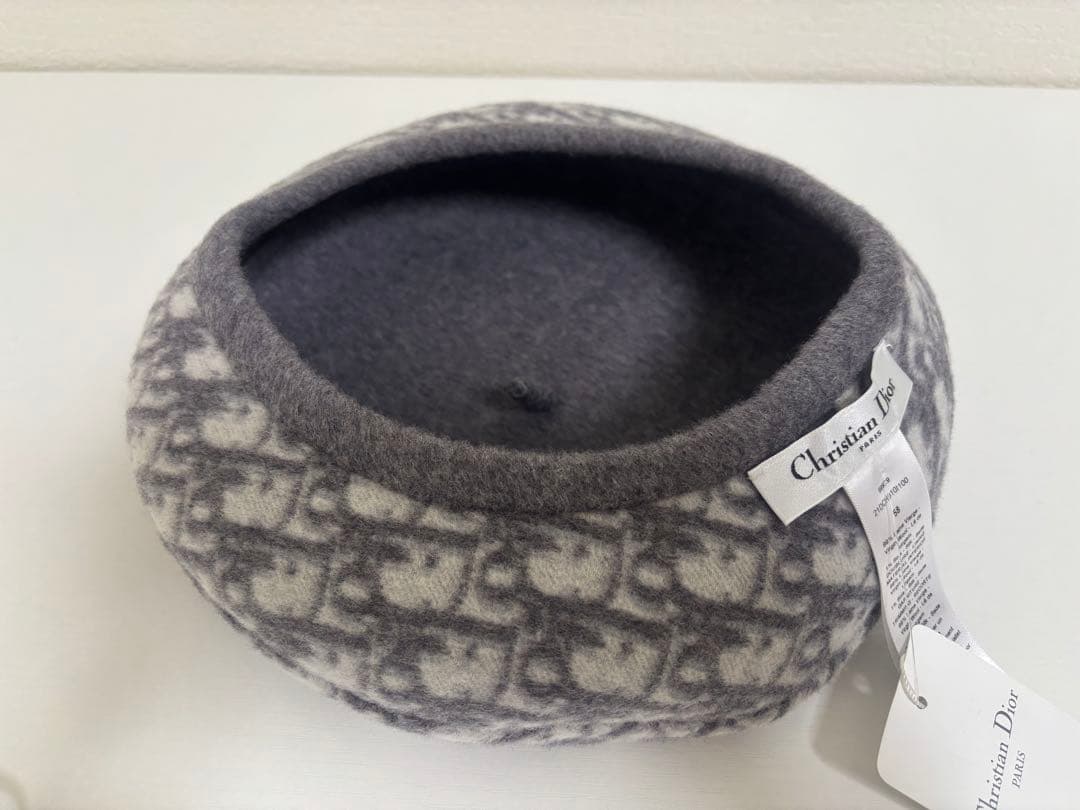 未使用 21aw Christian Dior トロッター柄 ベレー帽 タグ付き