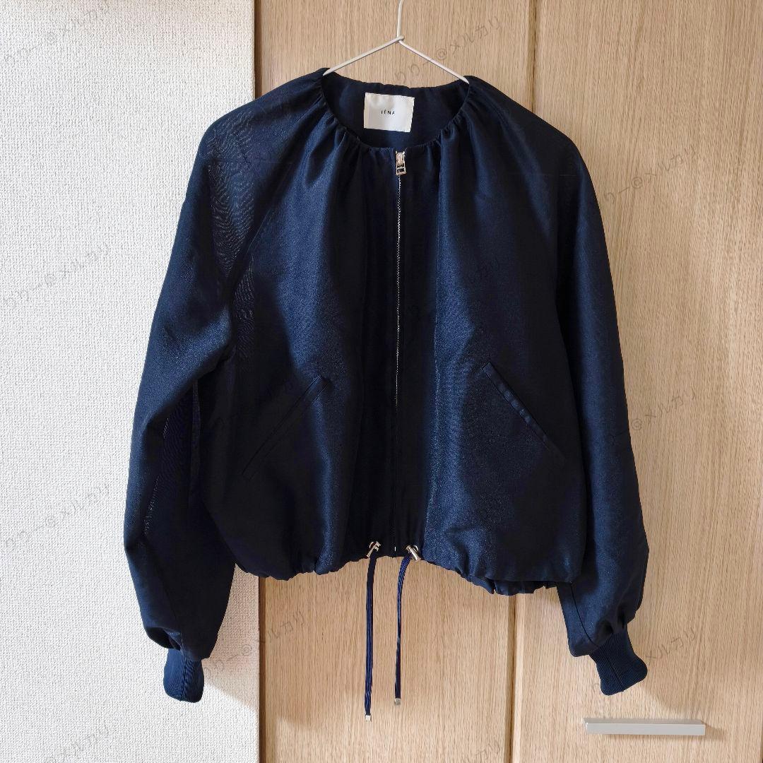 25SS美品　IENA　シアーノーカラーブルゾン　ネイビー　イエナ