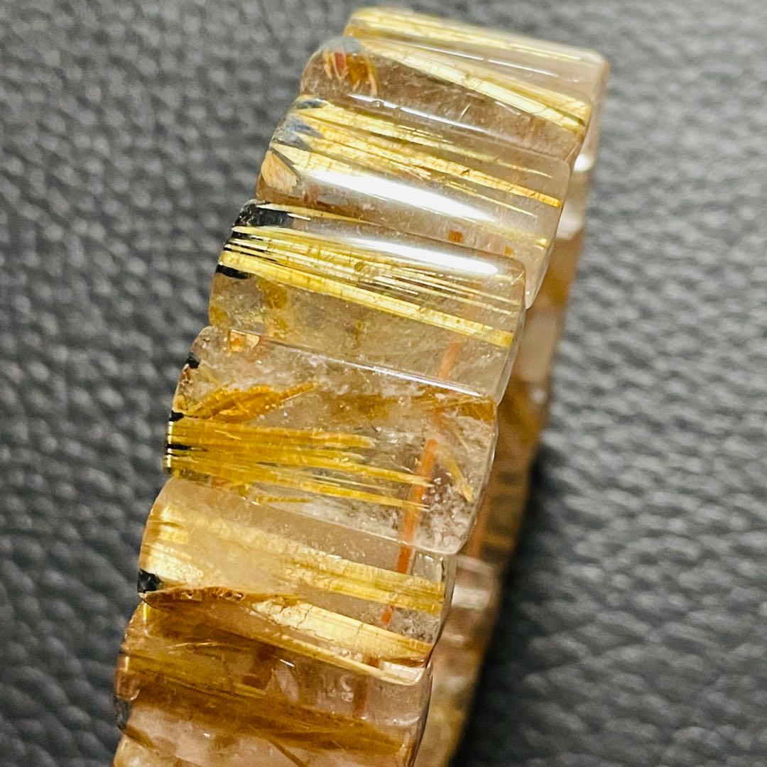 太陽放射タイチンルチルバングル✩☪パワーストーン　天然石