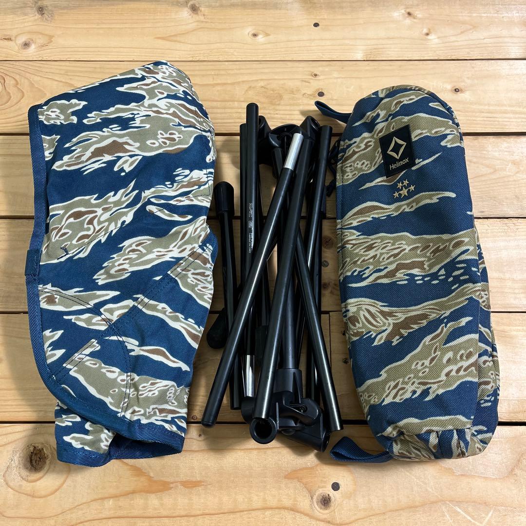 美品◾️Helinox ヘリノックス チェア 迷彩 タイガーカモ アウトドア 椅子