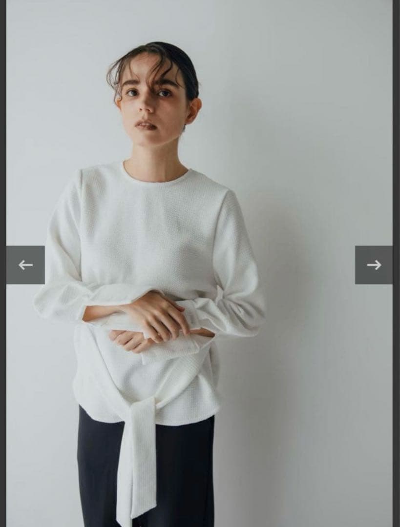 ella_selectshop　corduroy ribbon pullover