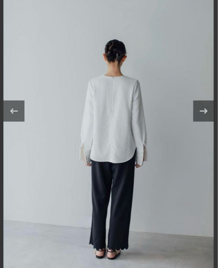 ella_selectshop　corduroy ribbon pullover