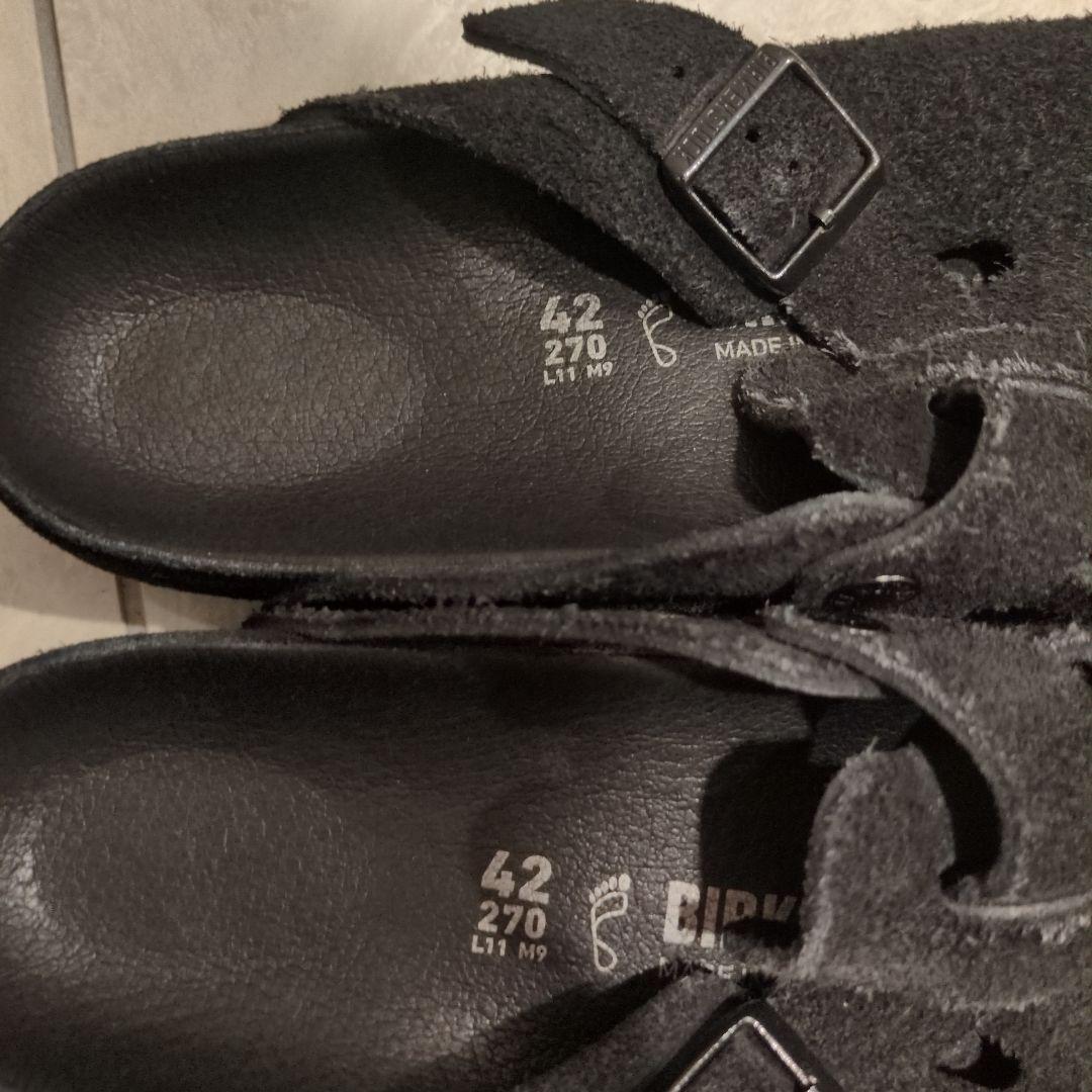 ビルケンシュトック　BEAMS別注　ブラック スエード