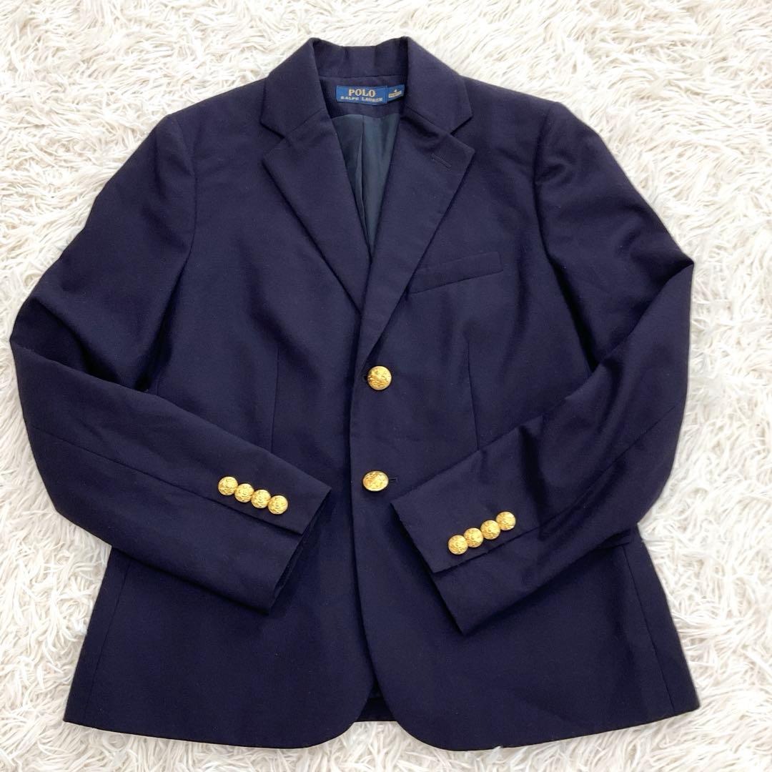 美品　現行　ポロラルフローレン　紺ブレ　ジャケット　金ボタン　M