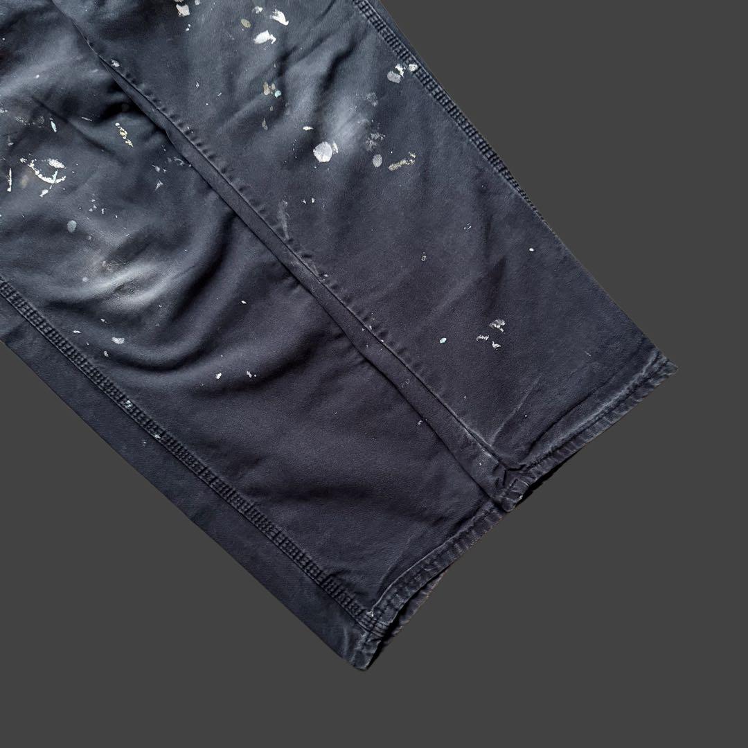 ディッキーズ ペンキ ペインターパンツ フェードブラック ダック地 グランジ