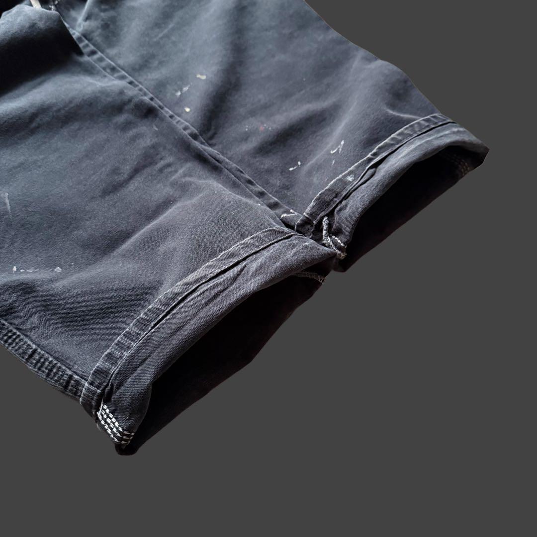 ディッキーズ ペンキ ペインターパンツ フェードブラック ダック地 グランジ