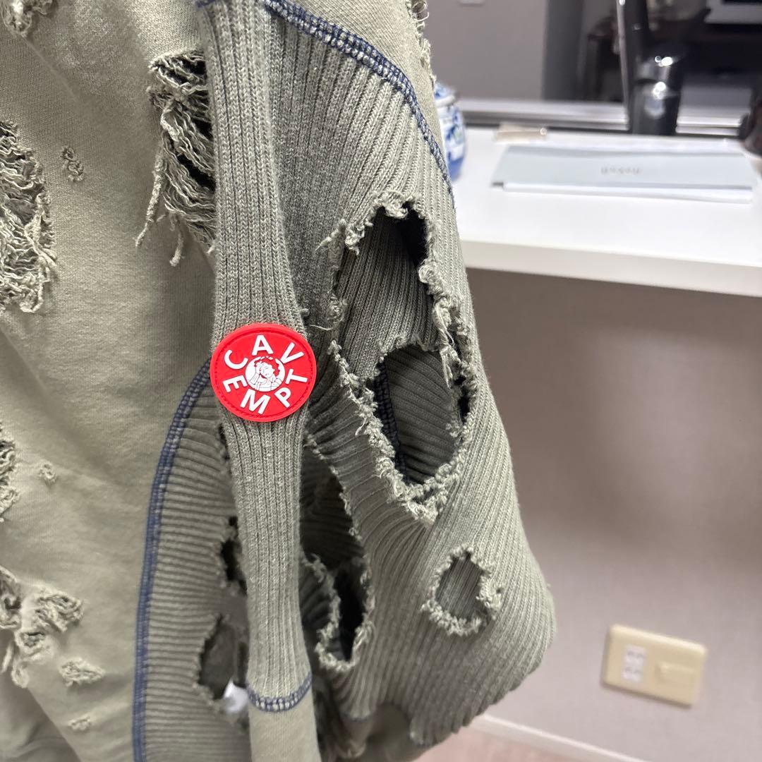 Cav empt C.E.ダメージ加工 グレー セーター