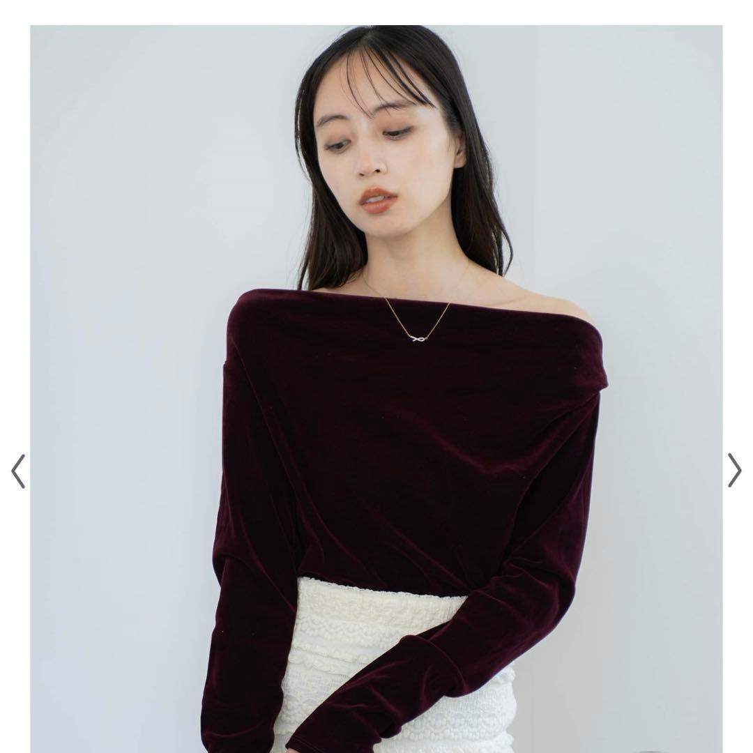 NOELA ベロアドレープトップス