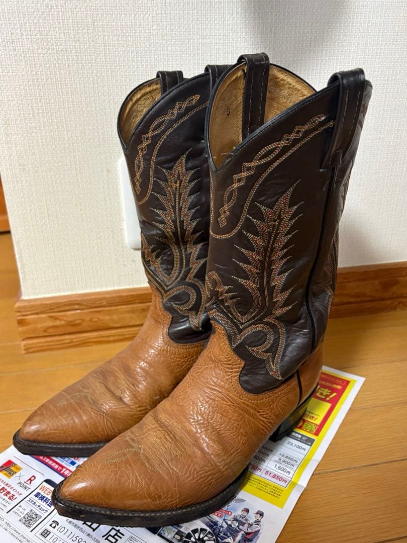 Tony Lama ブラウンレザー ウエスタンブーツ