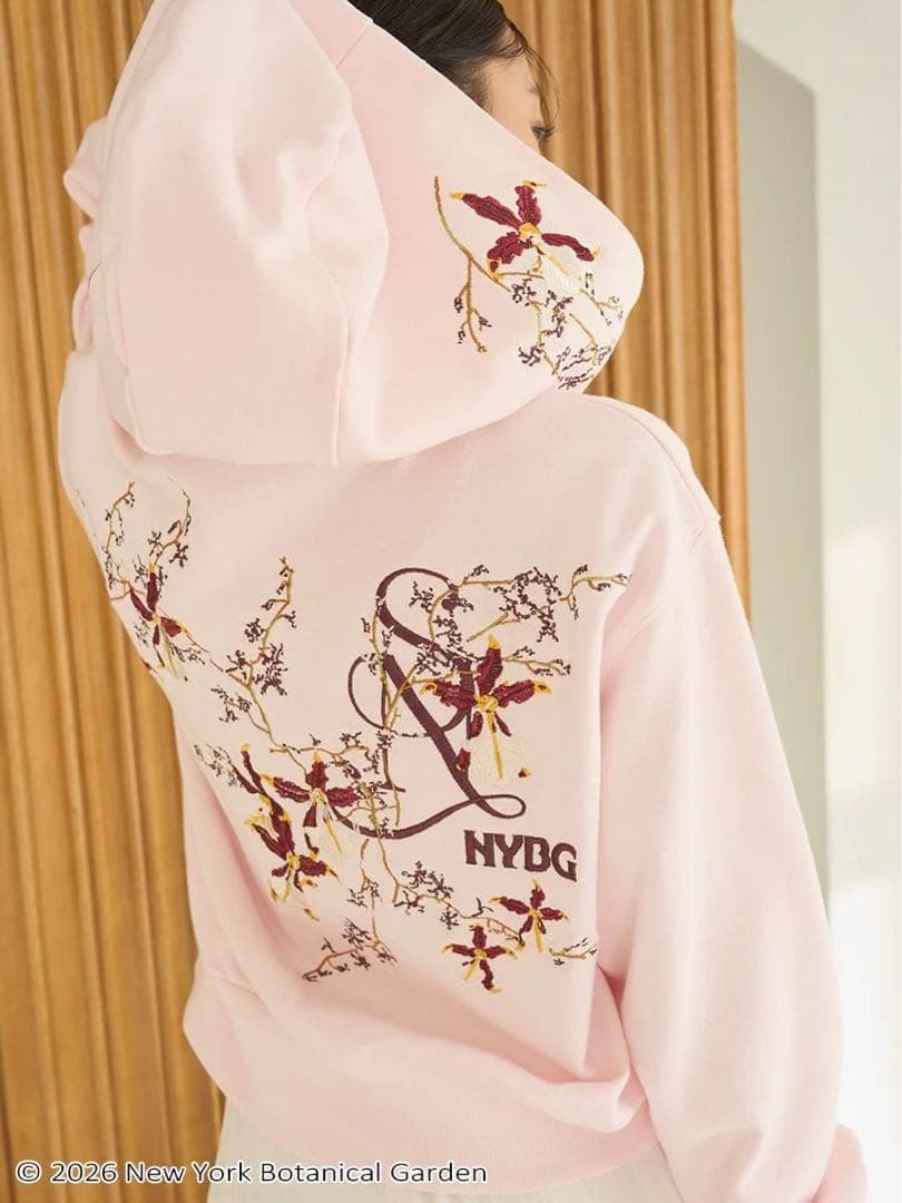 SNIDEL 新作 NYBG エンブロイダリーフーディー ピンク