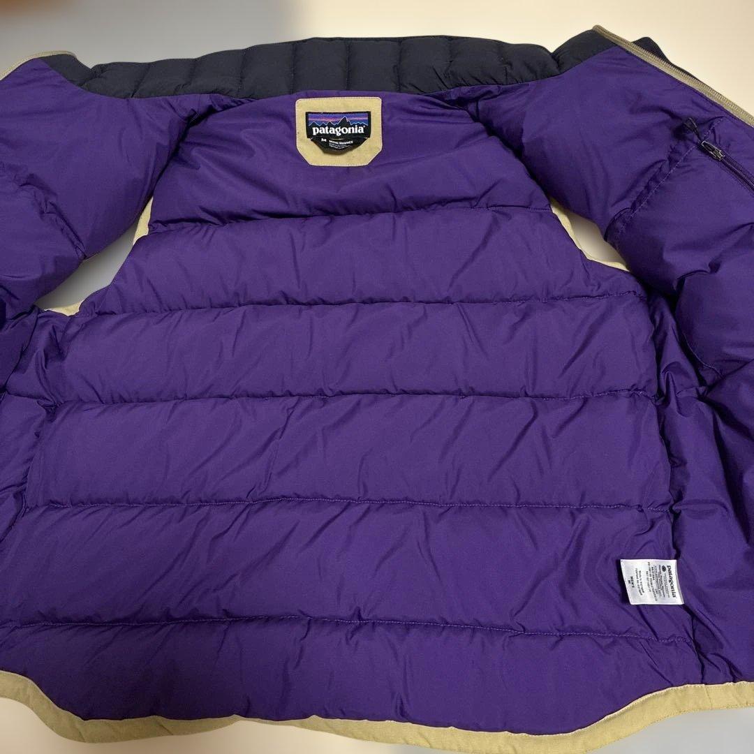 patagonia ダウンベスト M ネイビー/ベージュ