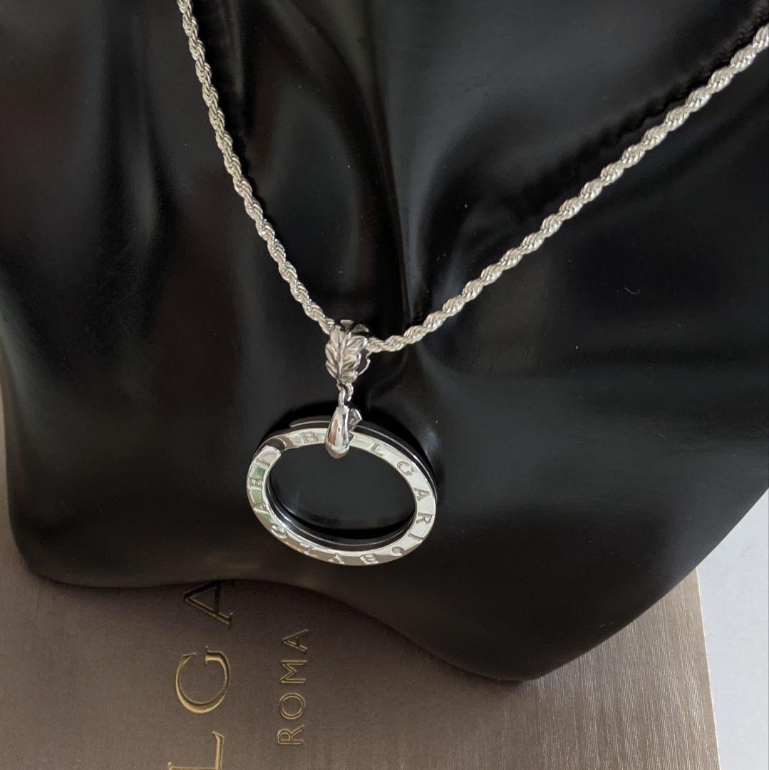 【超美品】ブルガリ キーリング シルバーネックレス ジュエリーケース付き