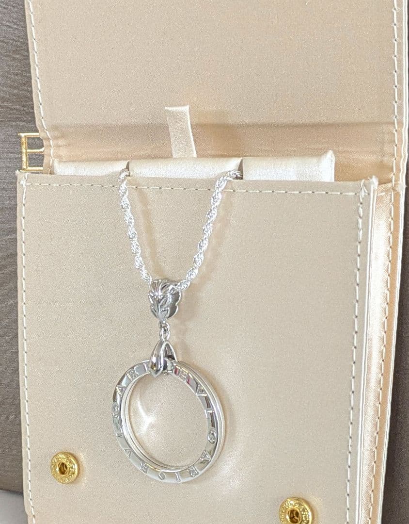 【超美品】ブルガリ キーリング シルバーネックレス ジュエリーケース付き