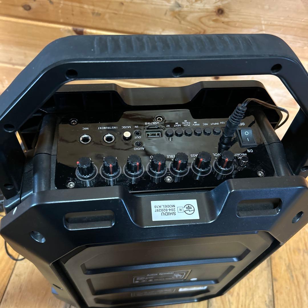 充電式 ワイヤレスマイク 付 ポータブル 80W スピーカー K11 SHIDU