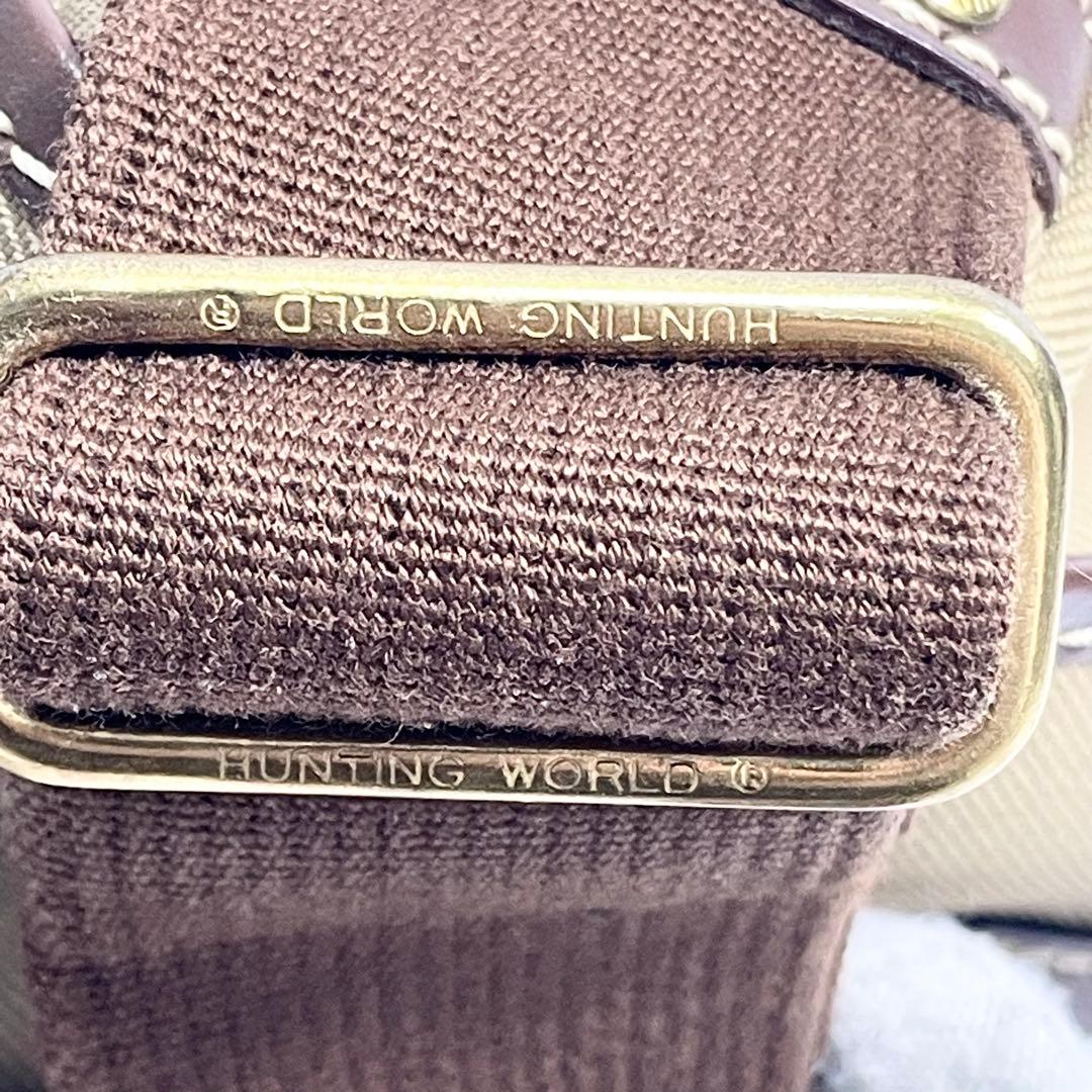 ハンティングワールド サファリトゥデイ メッセンジャーバッグ 大容量 多機能 茶