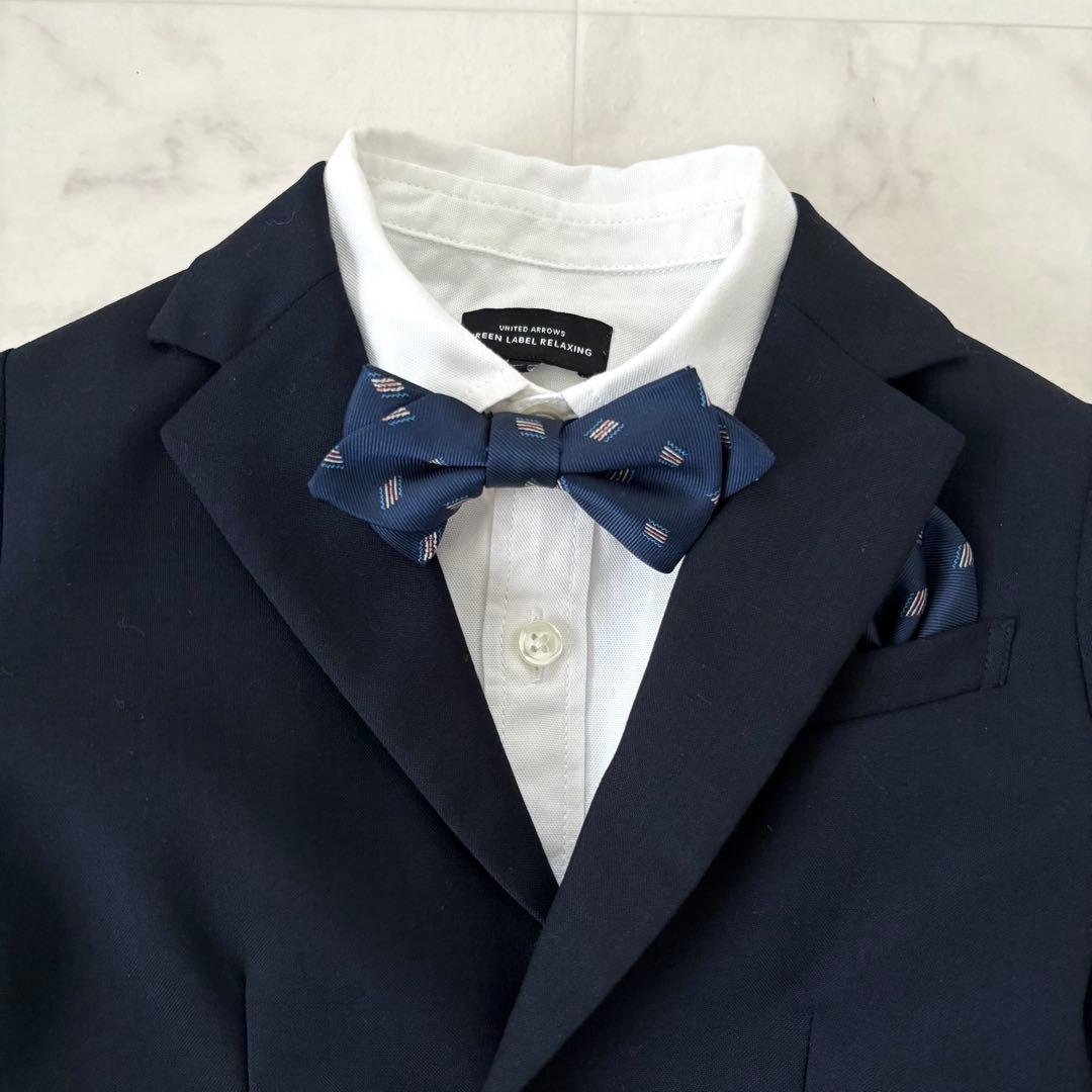 極美品 グリーンレーベルリラクシング キッズフォーマル 105 男の子5点セット