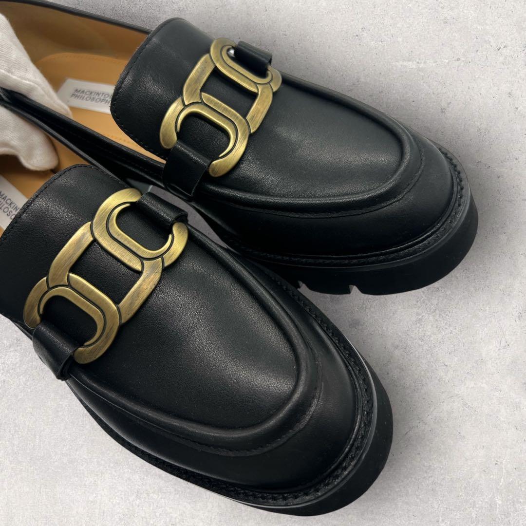 美品☆MACKINTOSH PHILOSOPHY ☆厚底ローファー☆ブラック☆