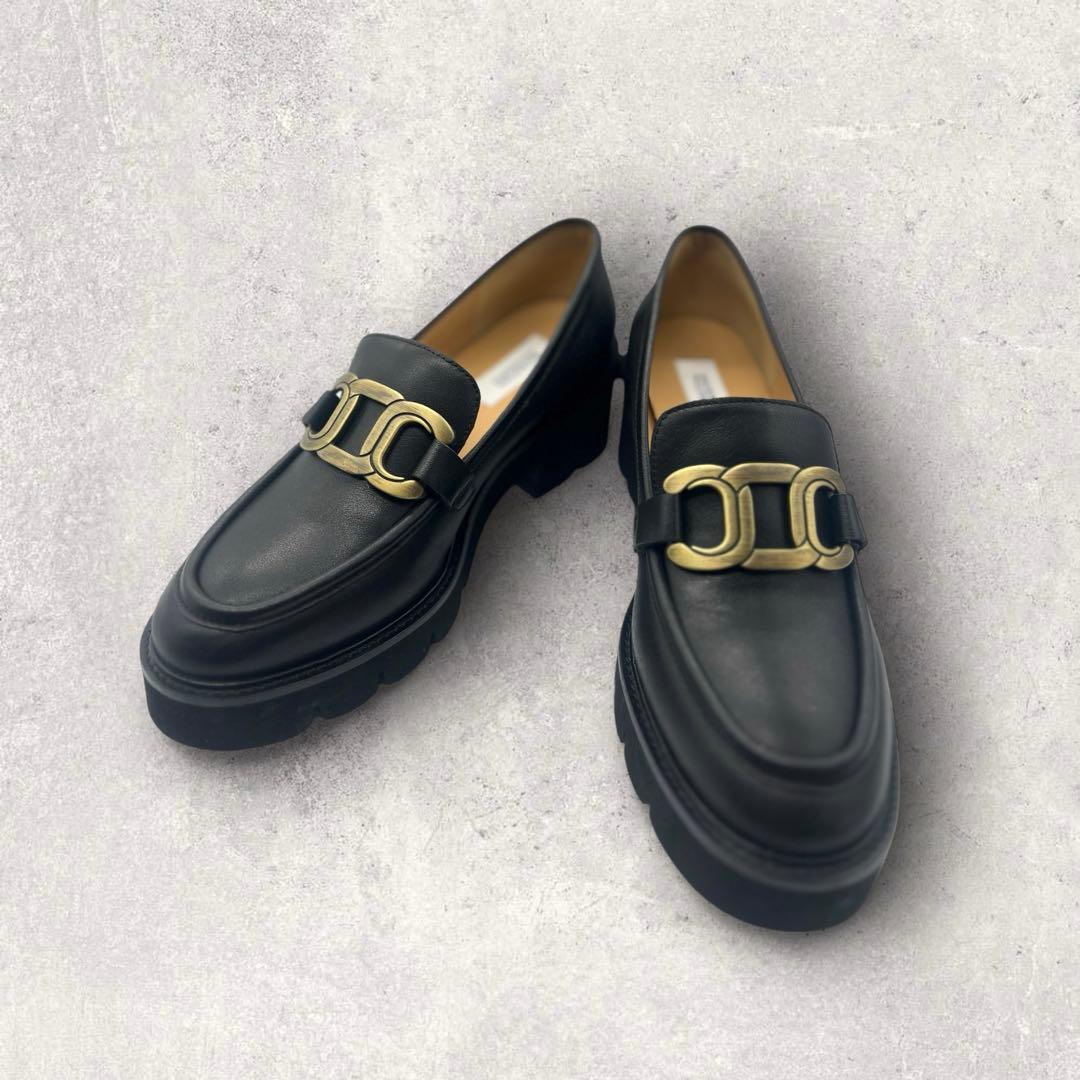 美品☆MACKINTOSH PHILOSOPHY ☆厚底ローファー☆ブラック☆