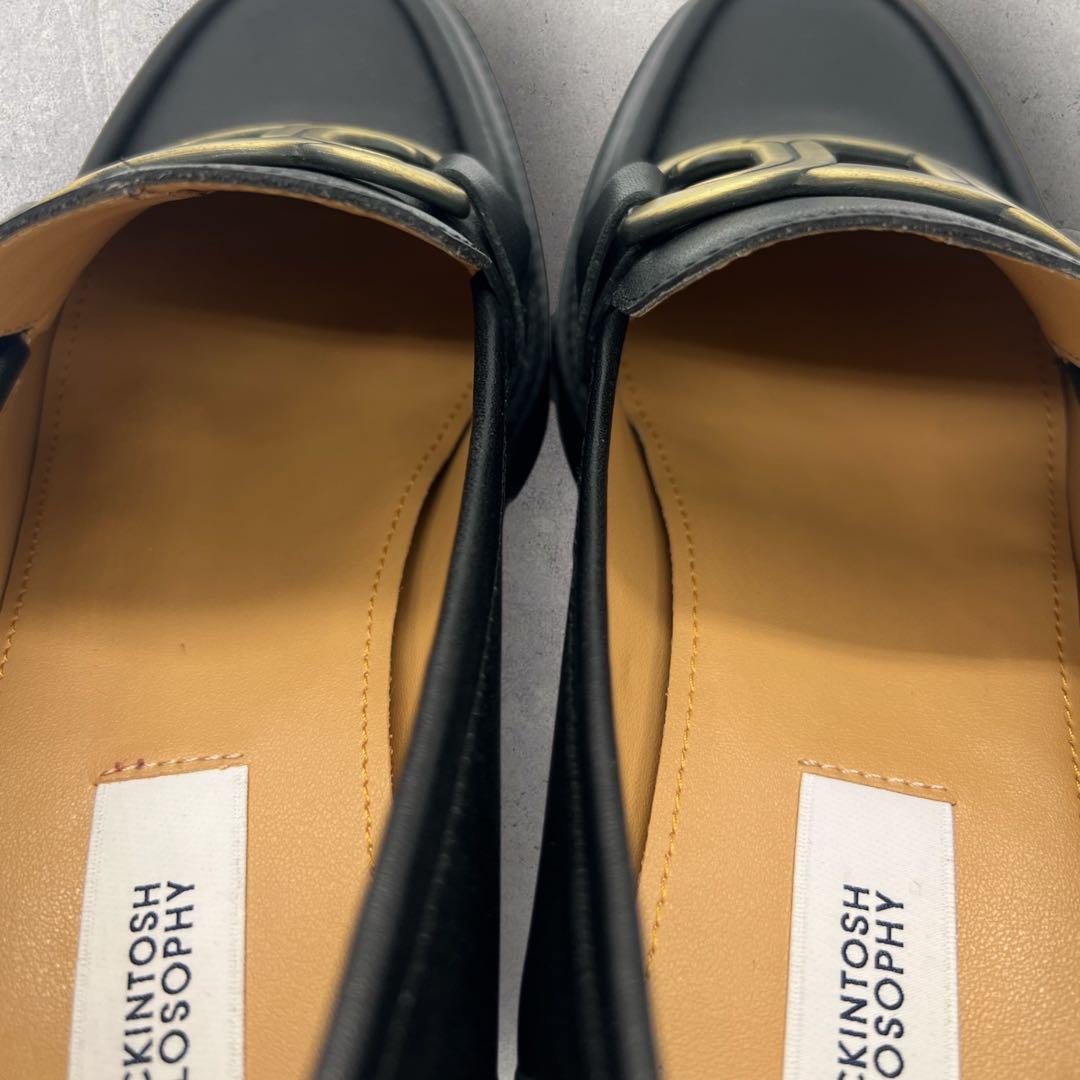 美品☆MACKINTOSH PHILOSOPHY ☆厚底ローファー☆ブラック☆