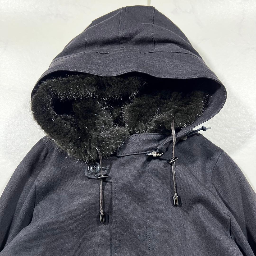 スタニングルアー ミンク 毛皮 ライナー モッズコート フィッシュテール 黒 M