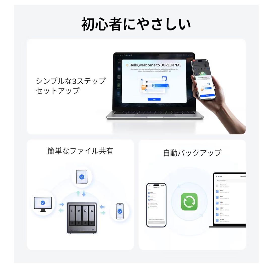 【新品未開封】1/12迄値下げ！UGREEN NAS DXP4800 Plus
